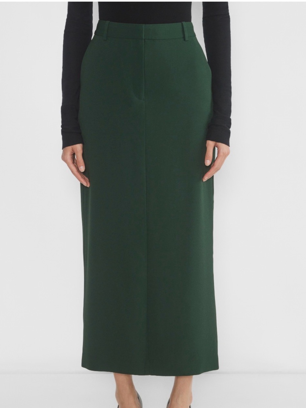 Aritzia Green Chisel Maxi Skirt